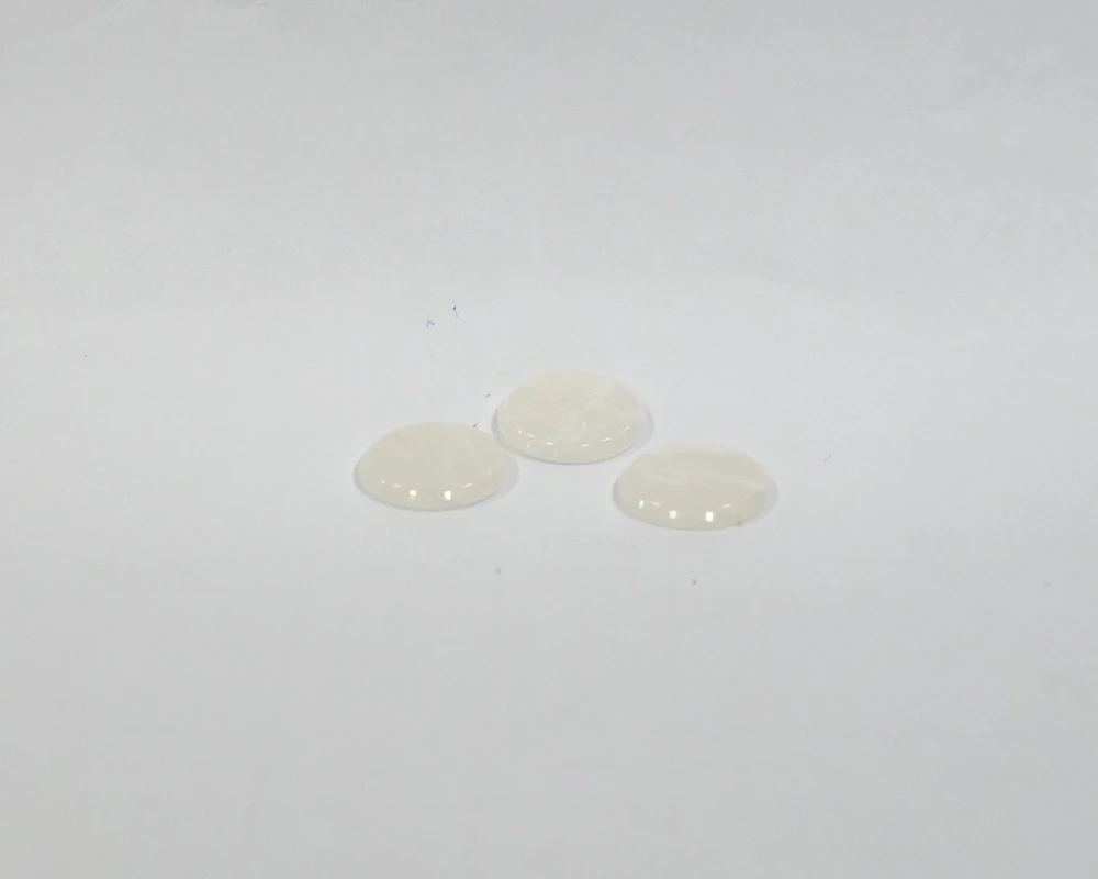 Finger button inlay white (Package of 3)