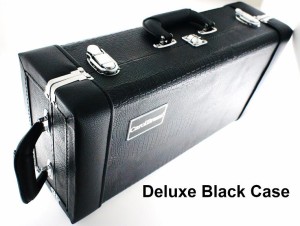 Black leather-liked hardshell case view